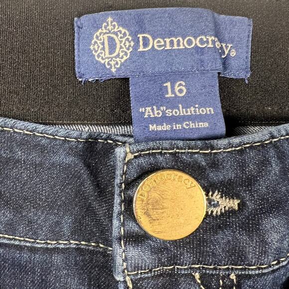 Democracy "Ab"solution Ankle Skimmer Indigo Denim Skinny Jeans Size 16 - Picture 3 of 13